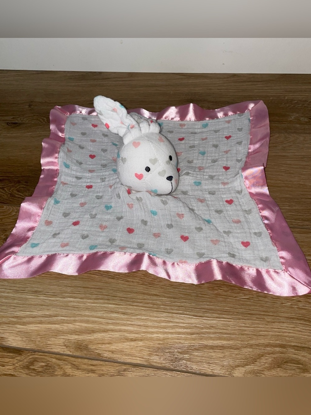 BananaFish Bunny Muslin Lovey Security Blanket